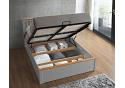 5ft King Size Malmo Pearl Grey Wooden Ottoman Storage Lift Up Bed Frame 4